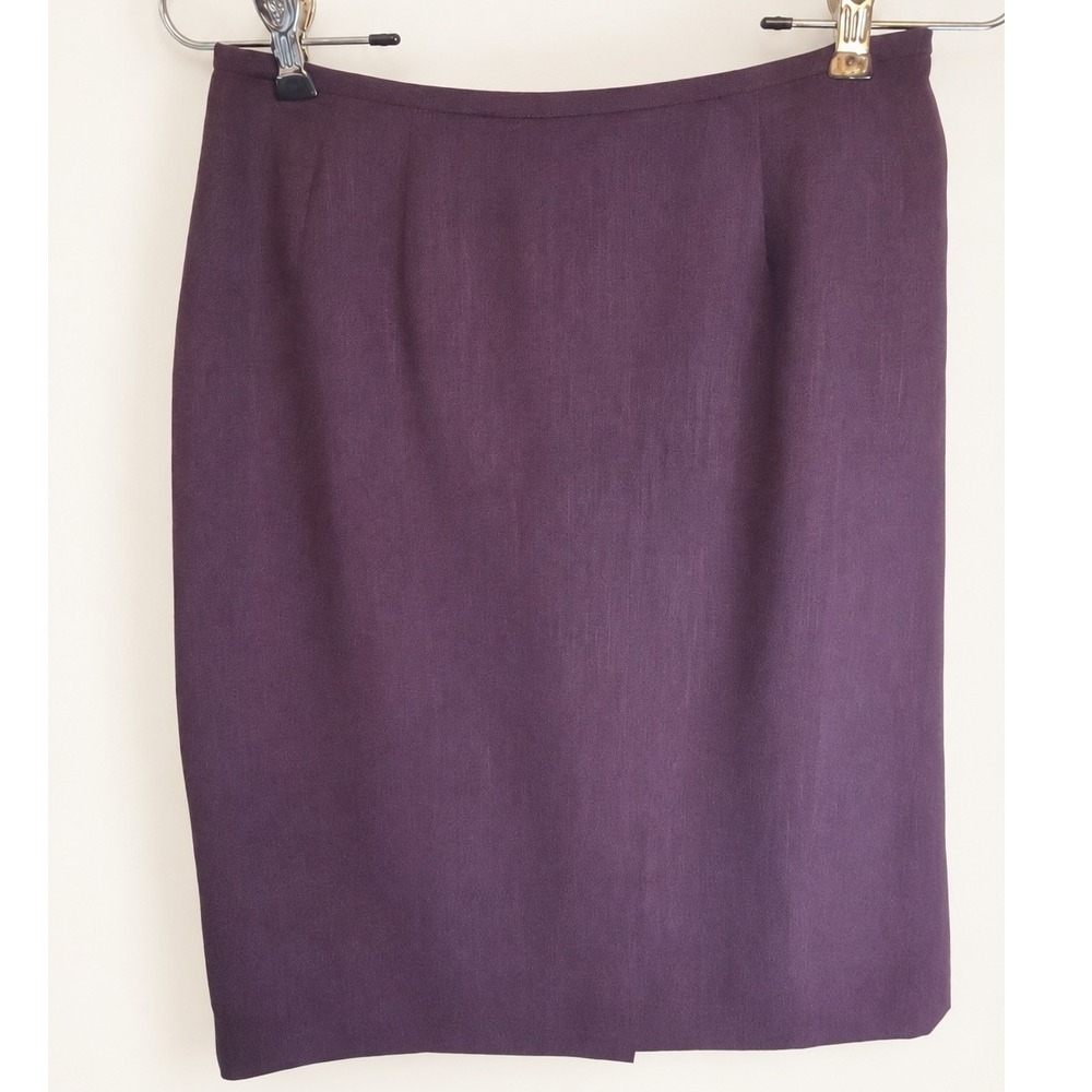 Kasper ASL Petite Pencil Skirt Plum Purple Lined Size 4P Vintage Dark Academia
